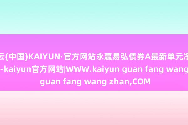 开云(中国)KAIYUN·官方网站永赢易弘债券A最新单元净值