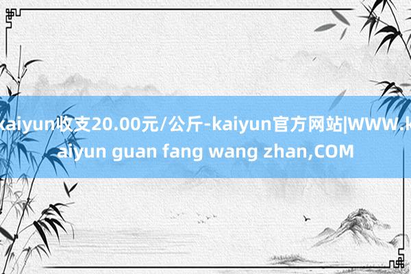 kaiyun收支20.00元/公斤-kaiyun官方网站|W