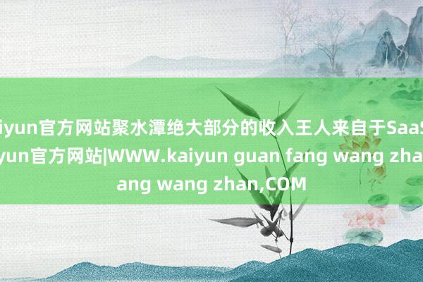 kaiyun官方网站聚水潭绝大部分的收入王人来自于SaaS业