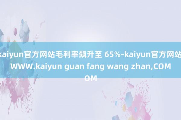 kaiyun官方网站毛利率飙升至 65%-kaiyun官方网站|WWW.kaiyun guan fang wang zhan,COM