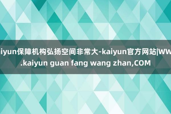 kaiyun保障机构弘扬空间非常大-kaiyun官方网站|W